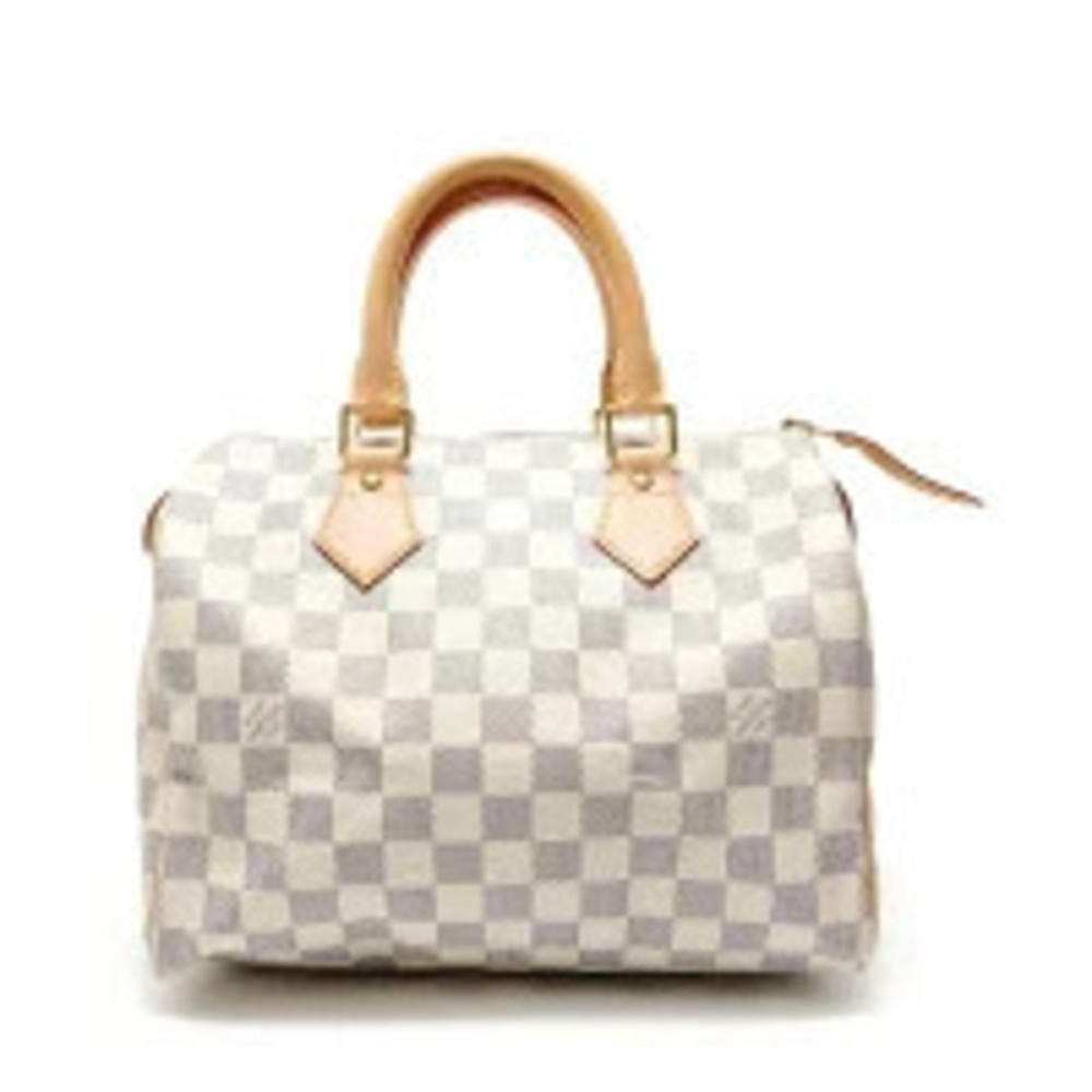 Louis Vuitton Damier Azur White Speedy Handbag White